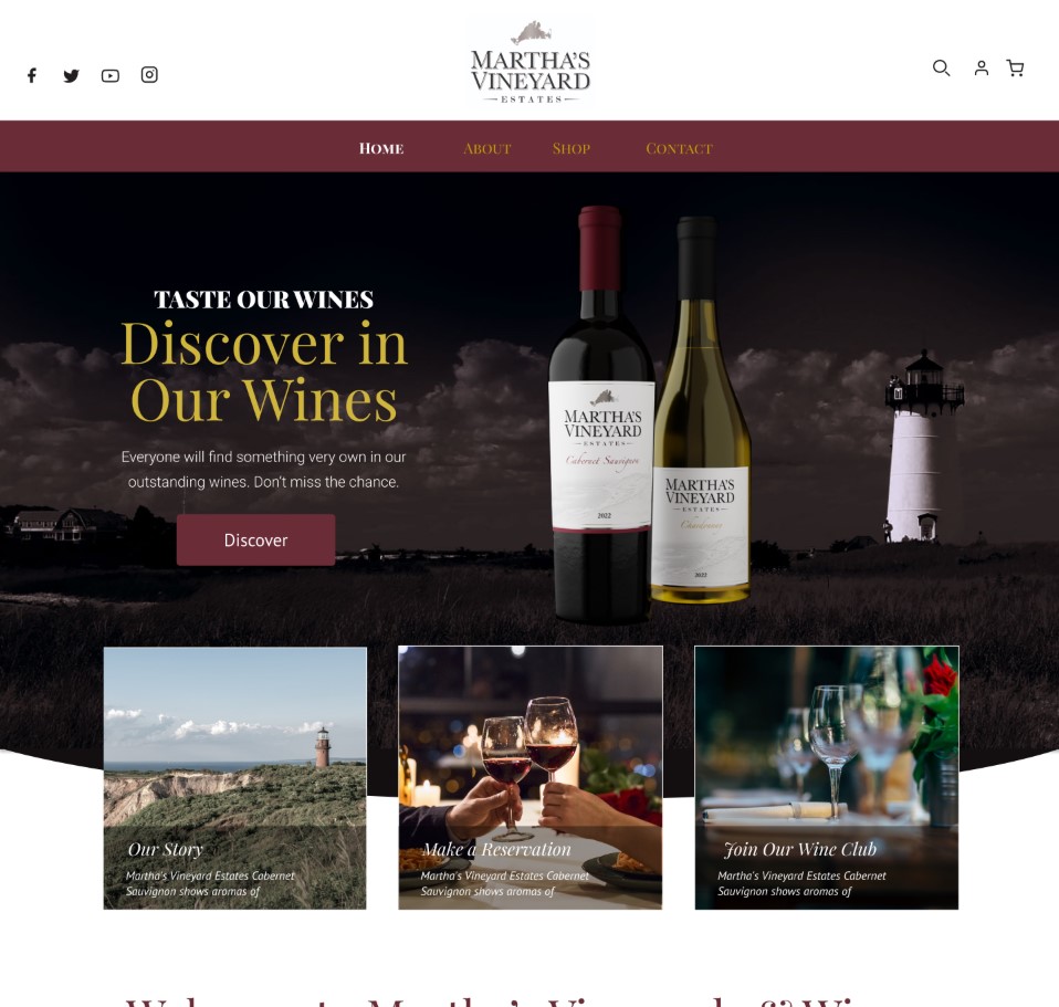 Martha's Vineyard Ecommerce Website