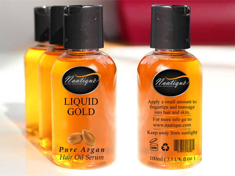 Naatigue-Liquid Gold Label Design
