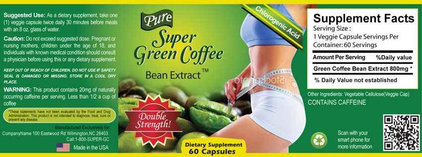 Super Green Coffee-Label Design